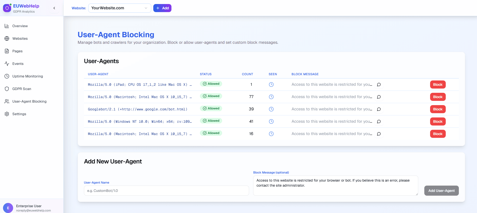 Next website demo